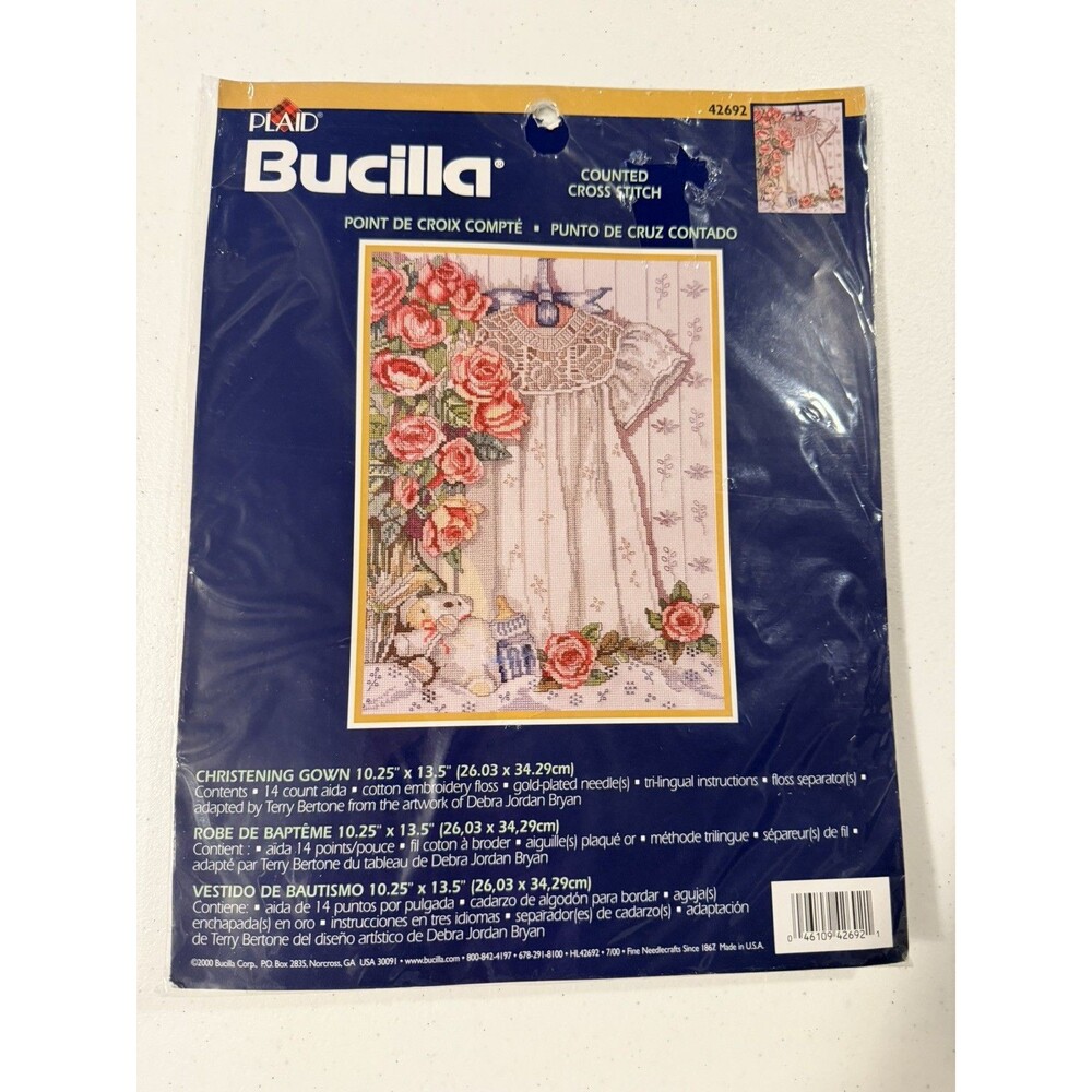 Bucilla Christening Gown Counted Cross Stitch Kit 42692 Debra Jordan Bryan 14
